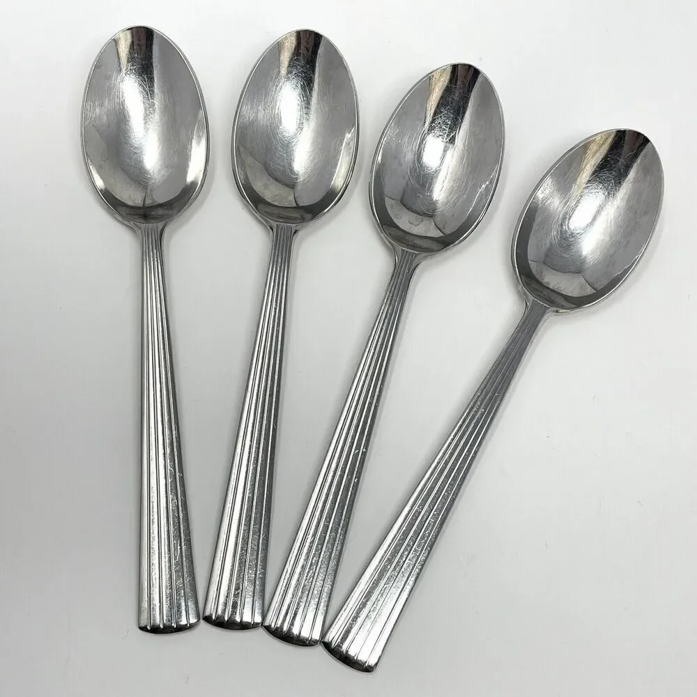 Reed & Barton Berkeley 18/10 Stainless Dinner Soup Oval Place Spoon 7” Set Of 4